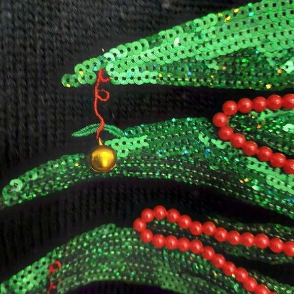 Holiday Time Ugly Christmas Sweater Christmas Tree  Black Red Women's Size XXL - Picture 6 of 8